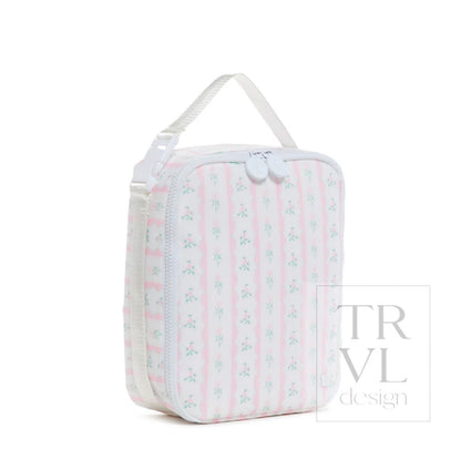 TRVL Lunch Box Insulated Bag-Pink Ribbon Floral