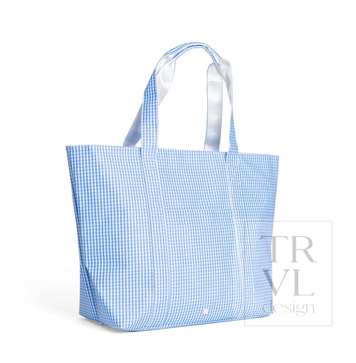TRVL Jumbo Tote-Gingham Sky