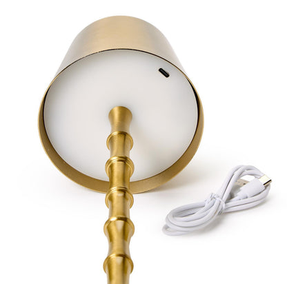 Gold Bamboo LED Portable Lamp