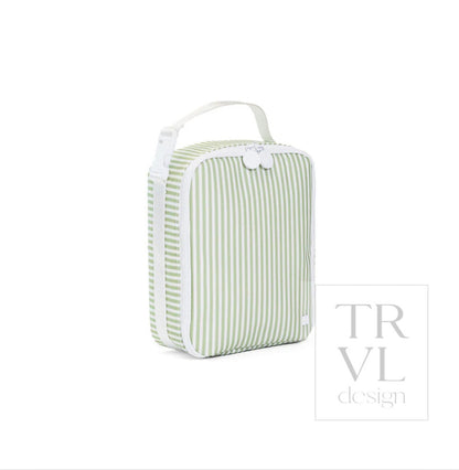 TRVL Lunch Box Insulated Bag-Pimlico Stripe Sage
