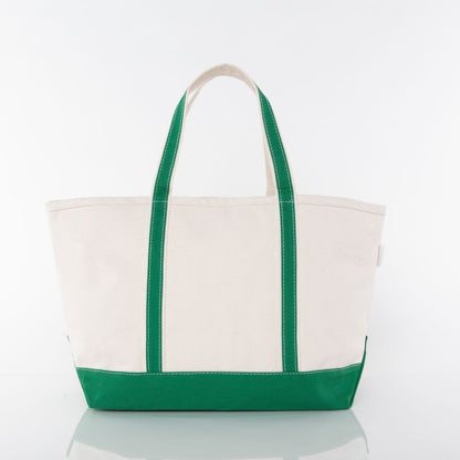 Green Canvas Tote-Large