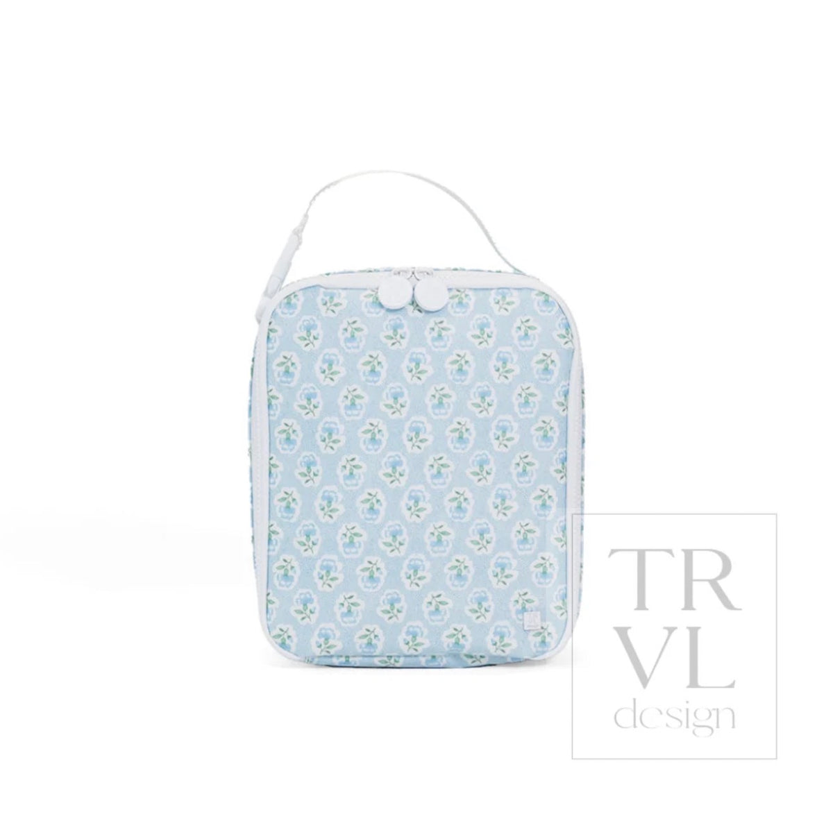 TRVL Lunch Box Insulated Bag-Petite Fleur Blue