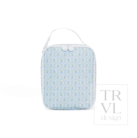 TRVL Lunch Box Insulated Bag-Petite Fleur Blue