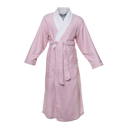Pink Microfiber Plush Robe with Minx Plush Lining