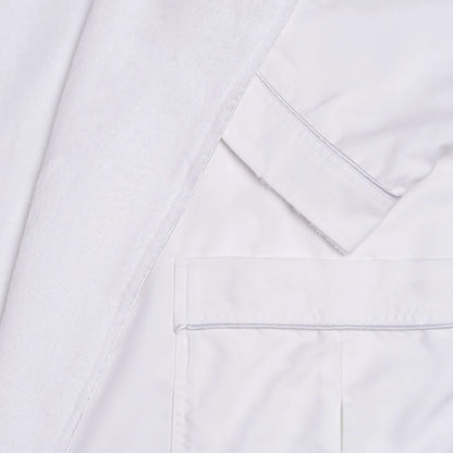 White Microfiber Plush Robe with Minx Plush Lining