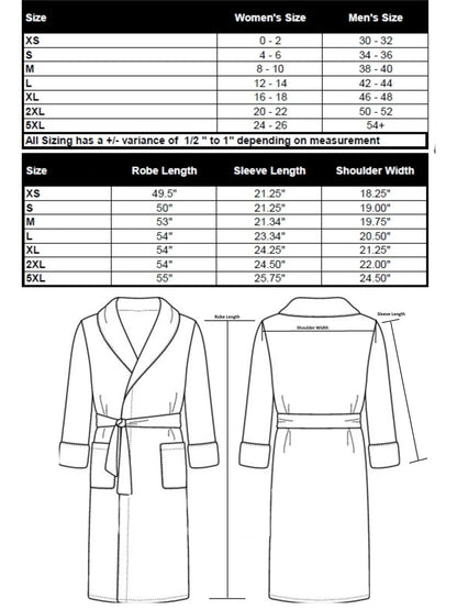 White Microfiber Plush Robe with Minx Plush Lining