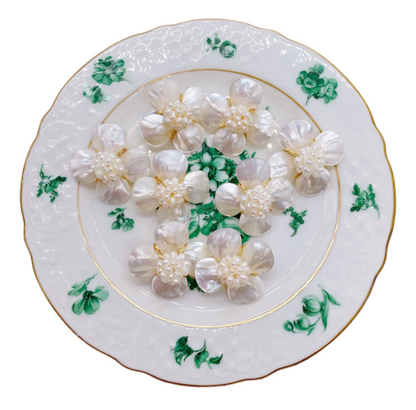 Cloverleaf Pearl Cluster Stud