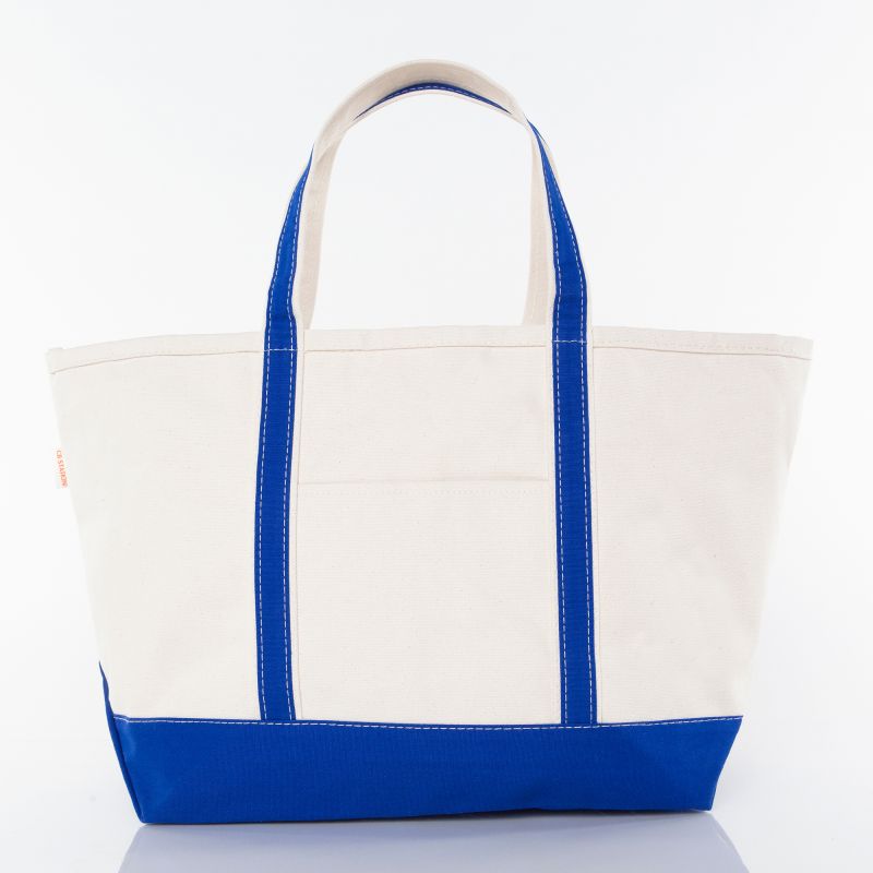 Royal Blue Canvas Tote-Large