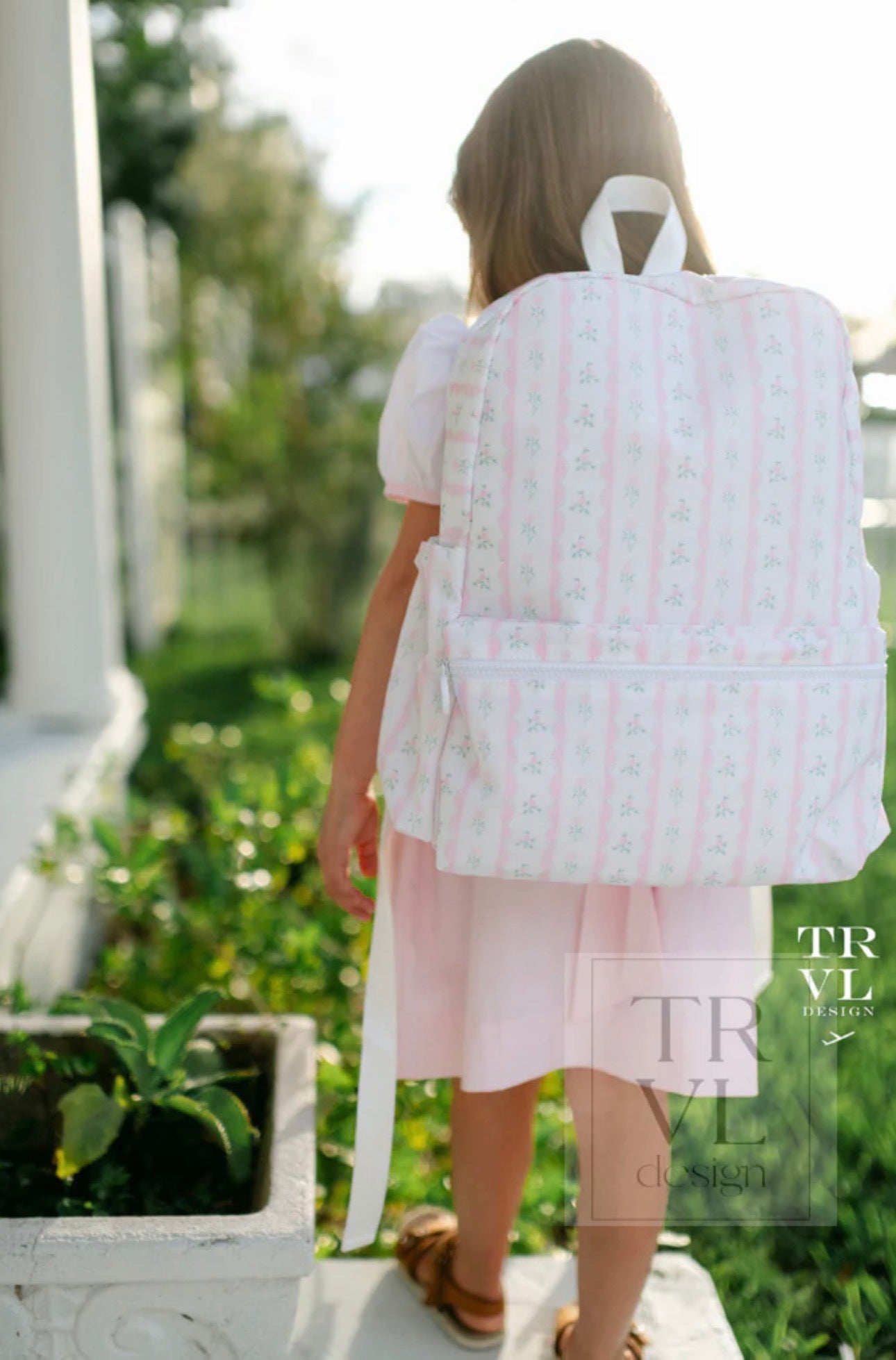 TRVL Backpacker-Pink Ribbon Floral