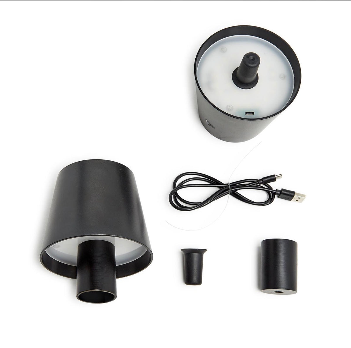 Black LED Lampshade Bottle Lamp