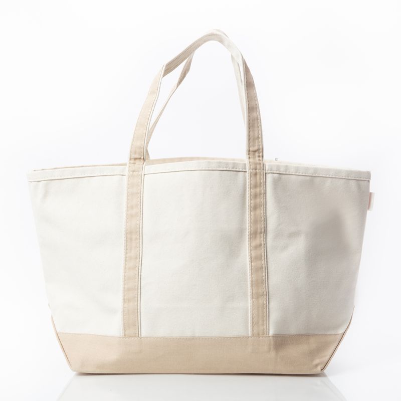 Khaki Canvas Tote-Large