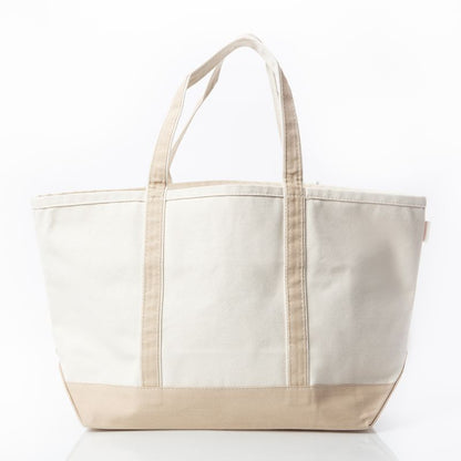 Khaki Canvas Tote-Large