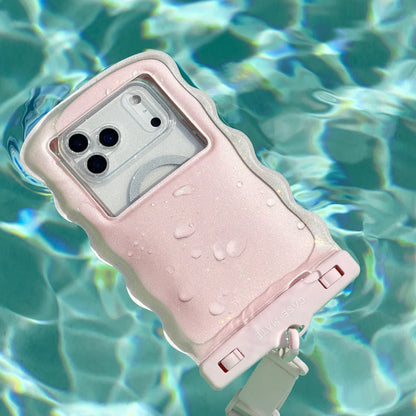 Wavy Ballet Pink-Waterproof Floating Pouch