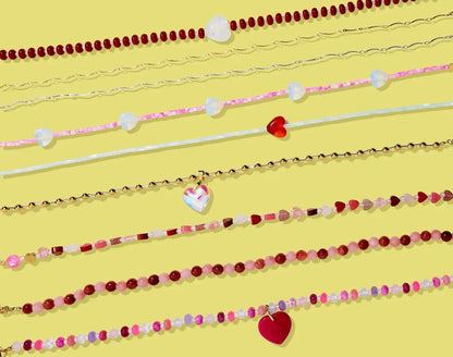 Amore Red Beaded Necklace