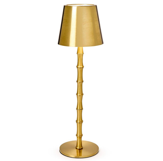 Gold Bamboo LED Portable Lamp