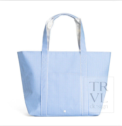 TRVL Jumbo Tote-Gingham Sky