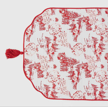Santa Toile Reversible Table Runner