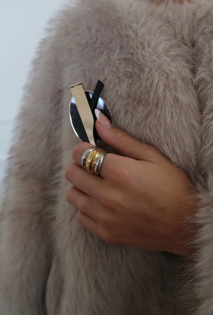 Two Toned Dome Ring