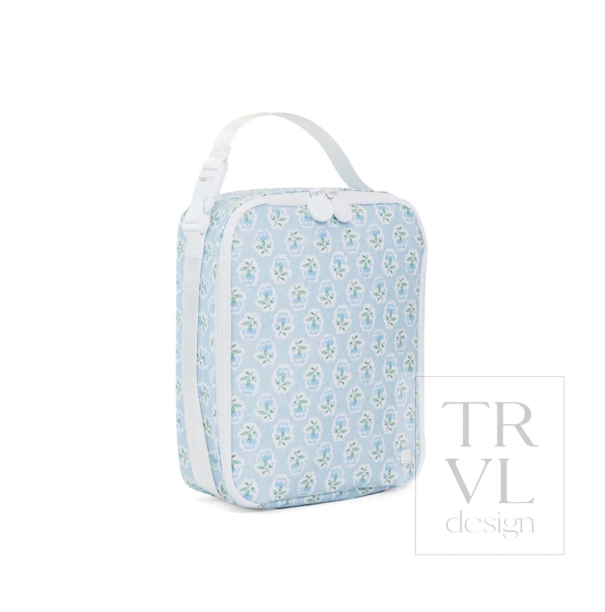 TRVL Lunch Box Insulated Bag-Petite Fleur Blue
