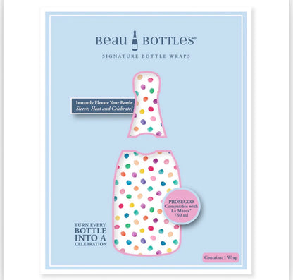 Colorful Dots Bottle Wrap-Prosecco Edition