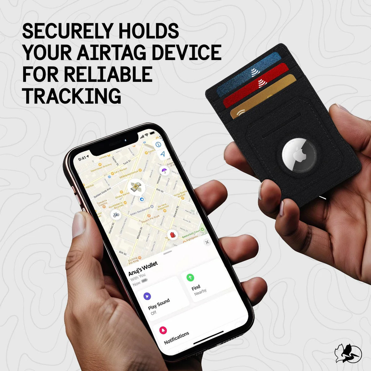 Pelican Black AirTag RFID Wallet