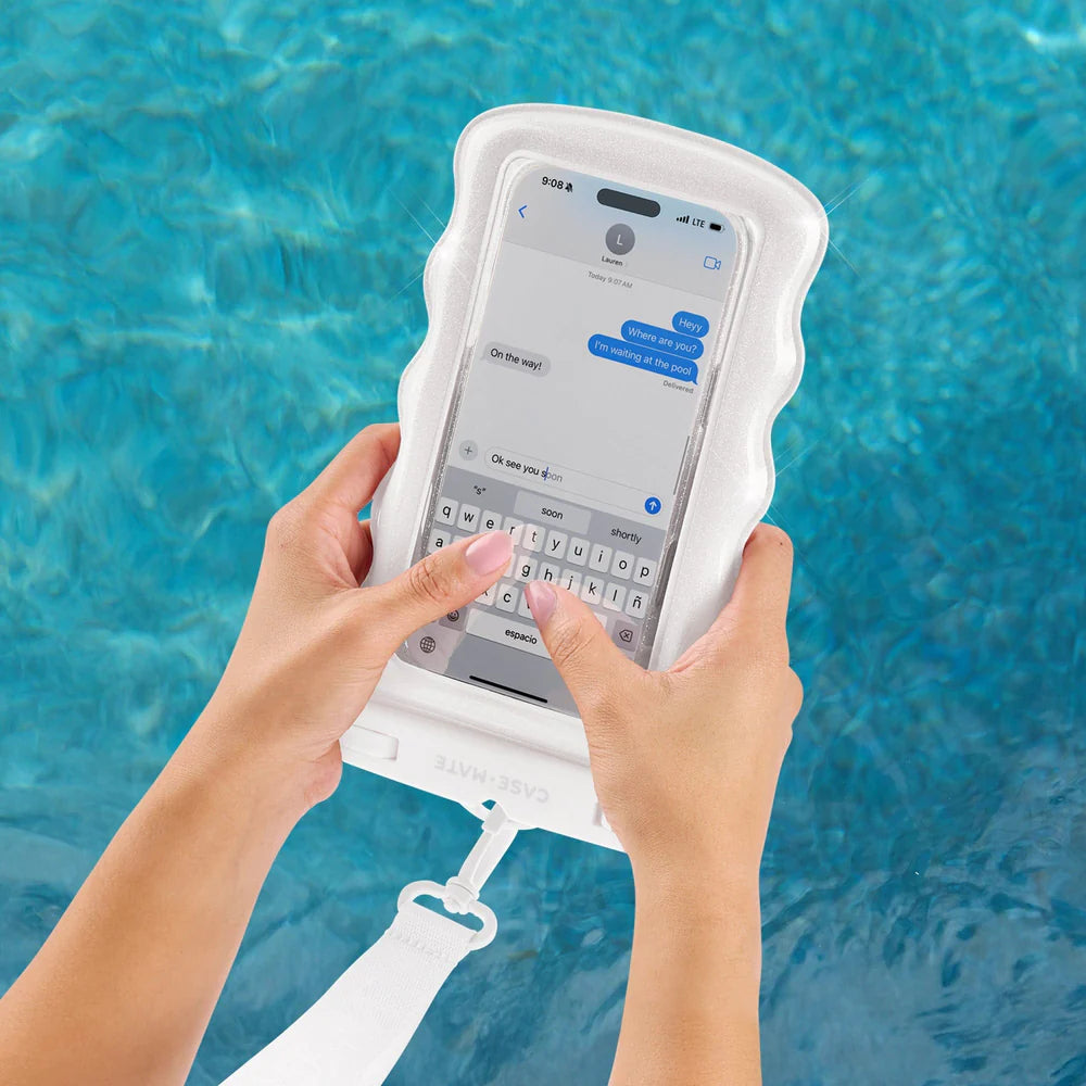 Wavy Ivory Twinkle-Waterproof floating pouch