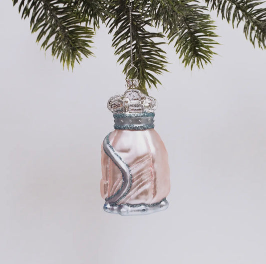 Pink Golf Bag Glass Ornament