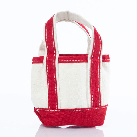 Mini Red Canvas Tote