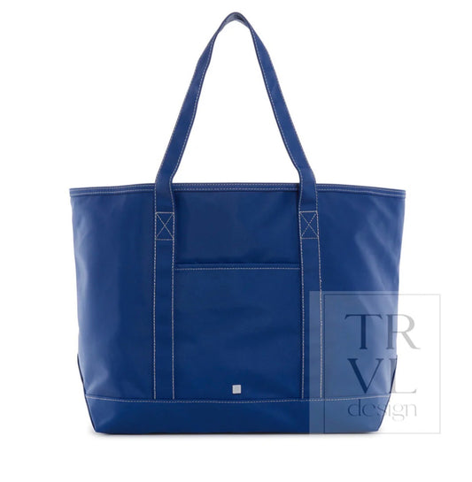 TRVL Maxi Tote-Coated Canvas Blue Bell