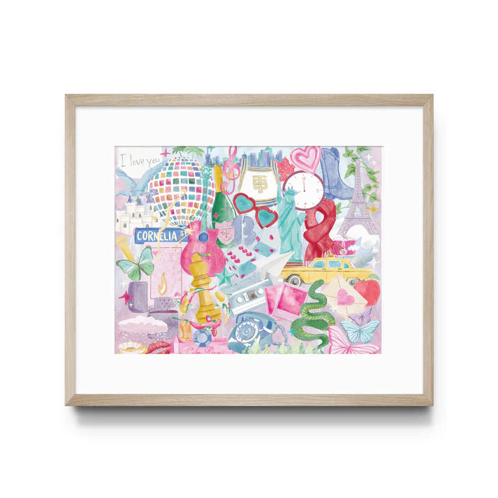 Print Taylor Swift Collage Watercolor Art