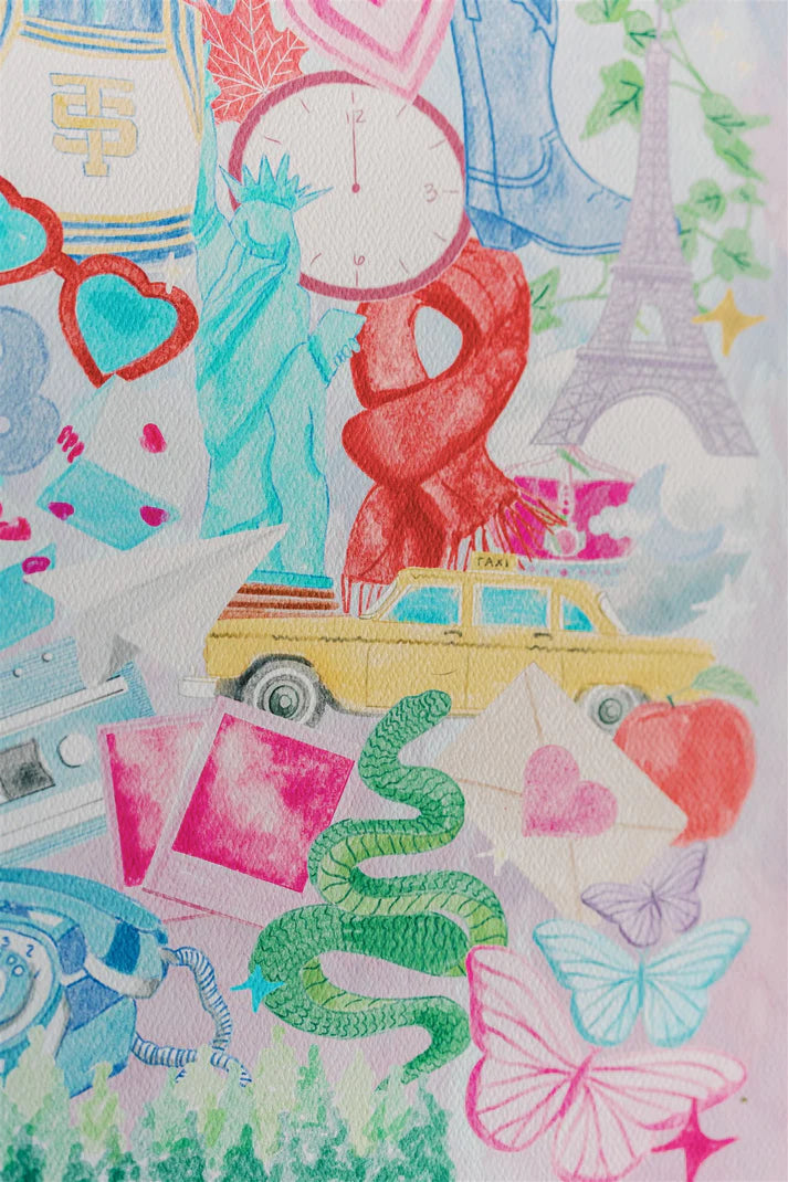 Print Taylor Swift Collage Watercolor Art