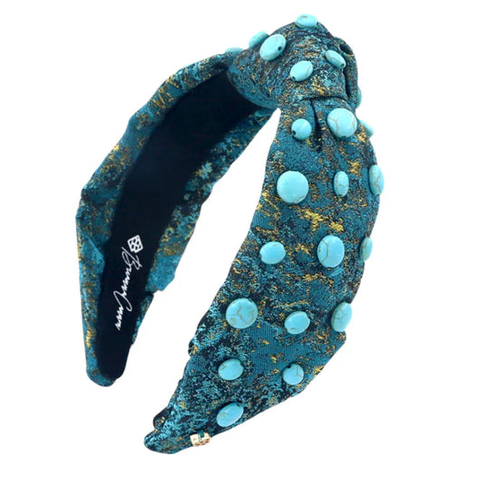 Turquoise & Gold Headband with Turquoise Stones