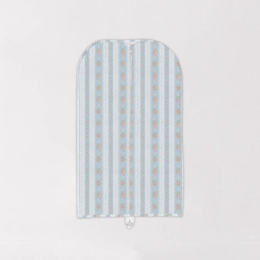 Bella Stripe Blue Quilted Garment Bag