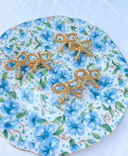 Katherine Gold Bow Stud