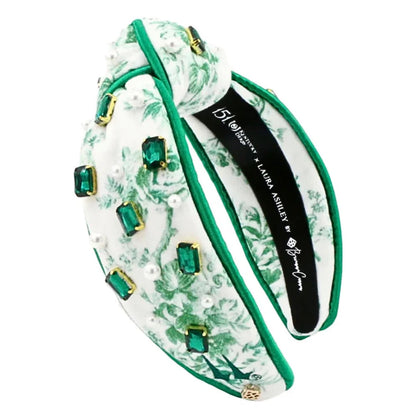 Kentucky Derby x LAURA ASHLEY Walled Garden Green Floral Headband