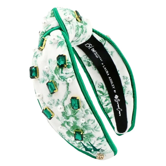 Kentucky Derby x LAURA ASHLEY Walled Garden Green Floral Headband