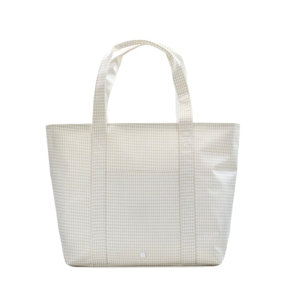 TRVL Jumbo Tote Gingham Pearl Grey