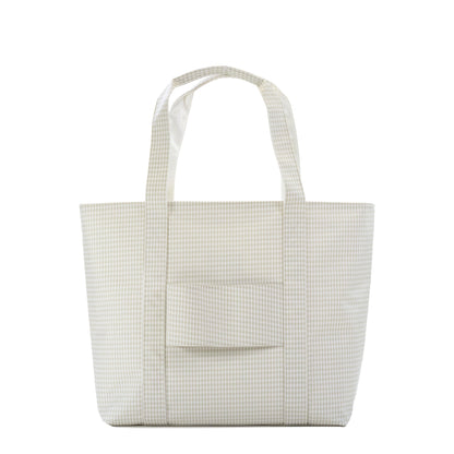 TRVL Jumbo Tote Gingham Pearl Grey