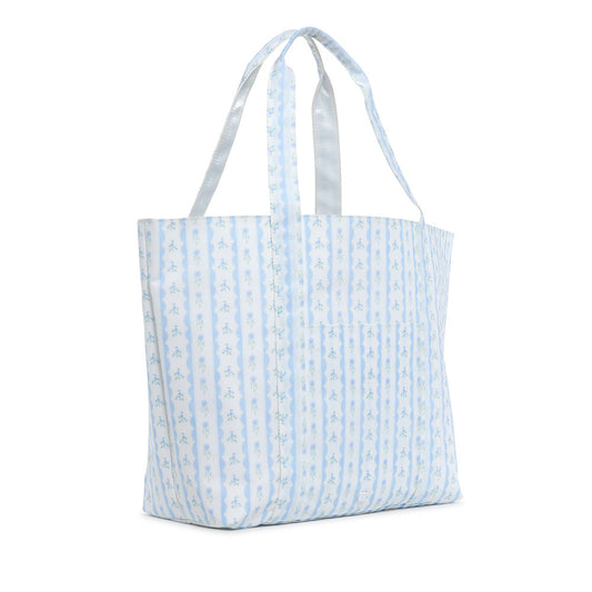 TRVL Jumbo Tote Ribbon Floral Blue