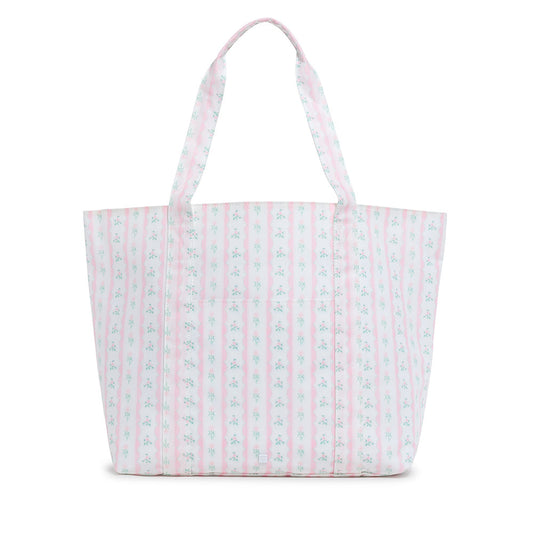 TRVL Jumbo Tote Ribbon Floral Pink