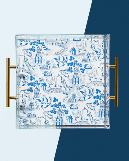Chinoiserie Print Large Tray