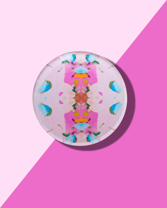 Monets Garden Pink Coaster - 4 Pack
