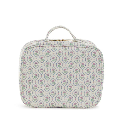 Trvl-LUXE Cosmetic Toiletry Case - ANTIBES with Navy Pinstripe Liner
