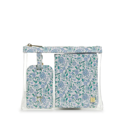 Trvl-Passport and luggage tag-TRVL 3PC SET - HAMPTONS FLORAL
