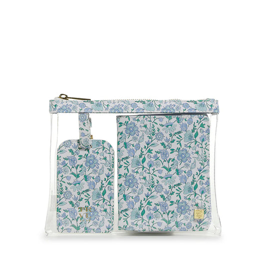 Trvl-Passport and luggage tag-TRVL 3PC SET - HAMPTONS FLORAL