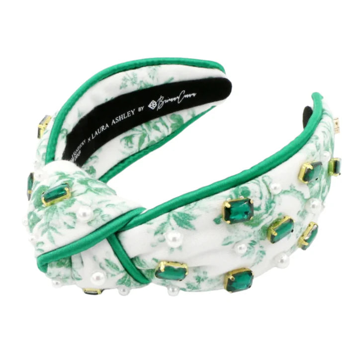Kentucky Derby x LAURA ASHLEY Walled Garden Green Floral Headband