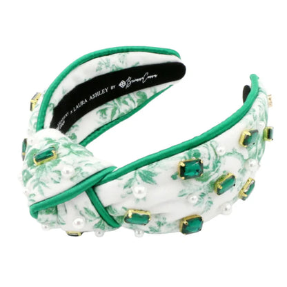 Kentucky Derby x LAURA ASHLEY Walled Garden Green Floral Headband