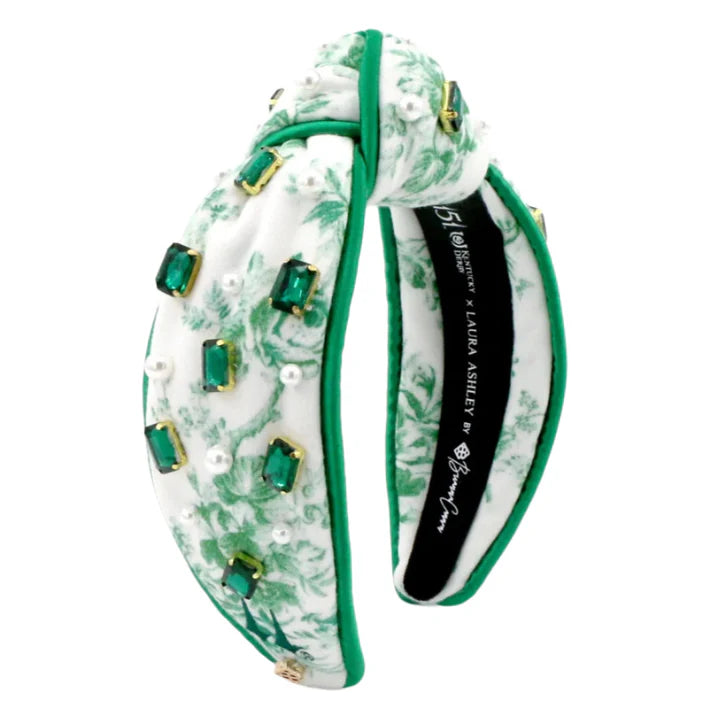Kentucky Derby x LAURA ASHLEY Walled Garden Green Floral Headband