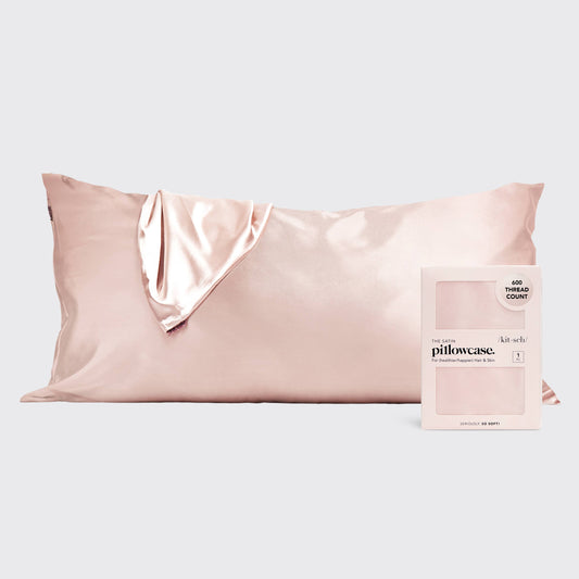 Blush-King Satin Pillowcase