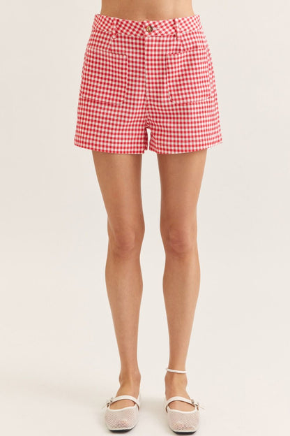 Red Gingham Shorts